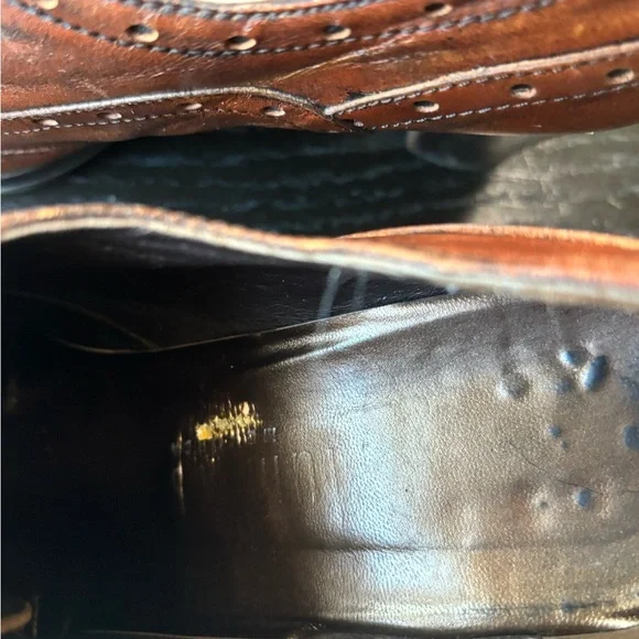 Plumers Menorca Brown Leather Oxford Brogues Shoes size 9 - Picture 7 of 10